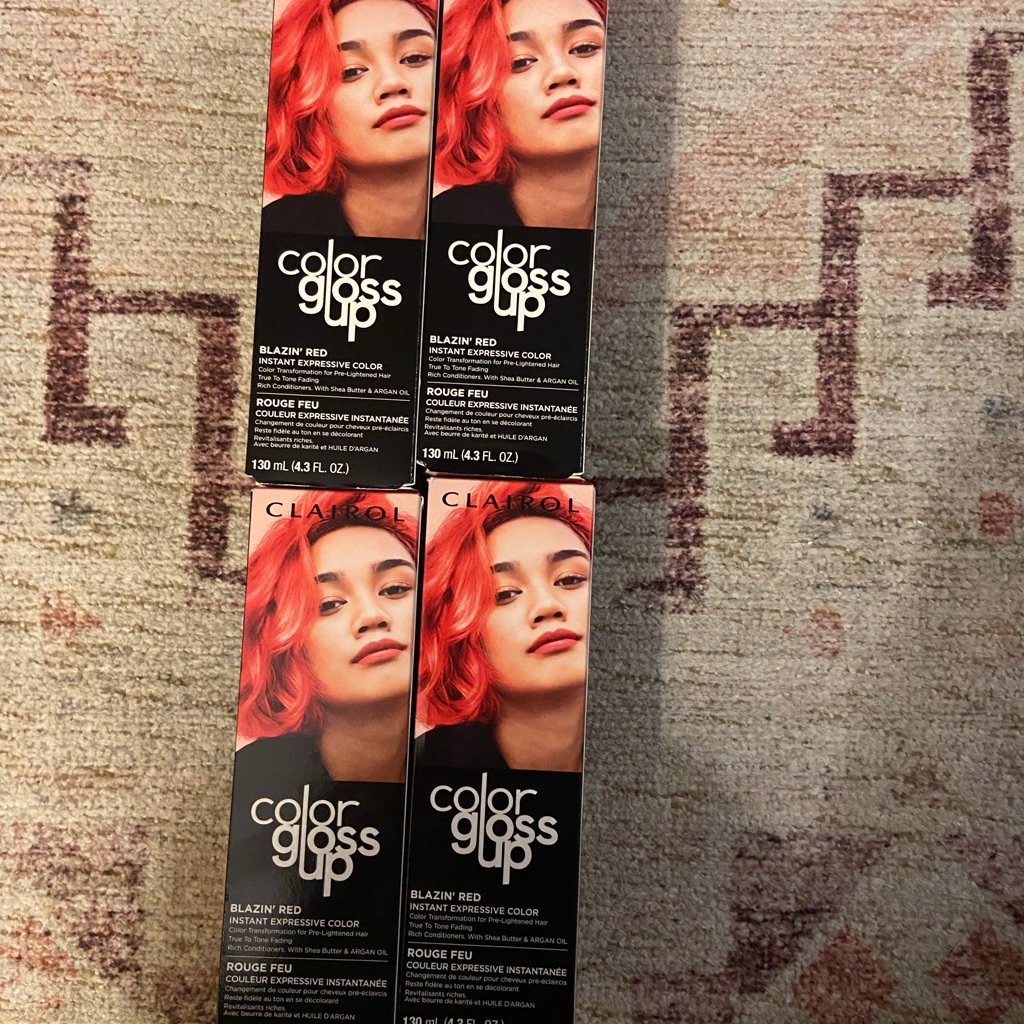 Clairol Color Gloss Up Temporary Hair Dye Blazing Red Hair Color 4pk
